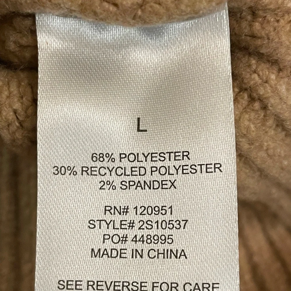 Pink Rose Camel Tan Knit Crew Neck Sweater Vest Tank Top NWT